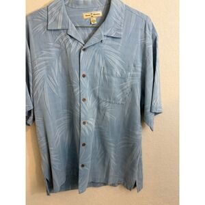 Tommy Bahama 100% Silk Size Large short‎ sleeve shirt Button down NICE